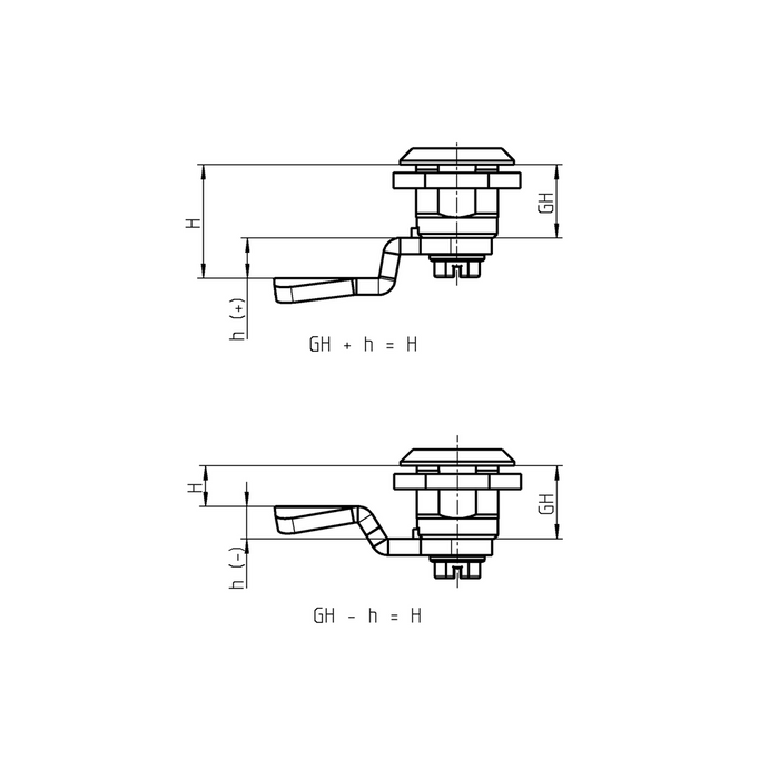 EMKA 1000-179 Cam, Stainless steel AISI 304; Offset h = 4 mm
