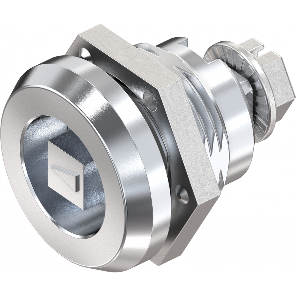 EMKA 1000-U212-01 Safety quarter turn latch, square 7, zinc die chrome ...