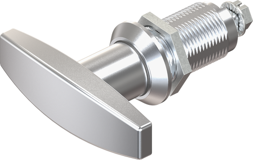 EMKA 1000-U122 - T-handle quarter turn, non-keyed, Zinc die chrome-plated, with nut