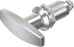EMKA 1000-U122 - T-handle quarter turn, non-keyed, Zinc die chrome-plated, with nut