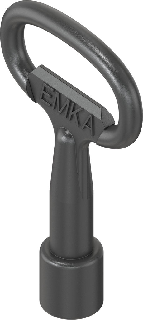 EMKA 1004-42 Key for insert Eastern Europe   13 half-round, Zinc die black powder-coated