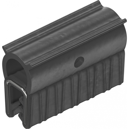 EMKA 1011-05-FR01 Sealing profile made of fire protection material, self-clamping, Foam rubber EPDM; clamping profile EPDM 60 ± 5 Shore A black