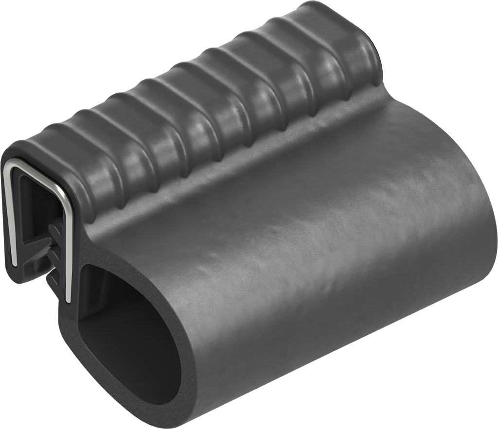 EMKA 1011-19-01, Sealing profile, self-clamping, Foam rubber EPDM; clamping profile EPDM 65 ± 5 Shore A black