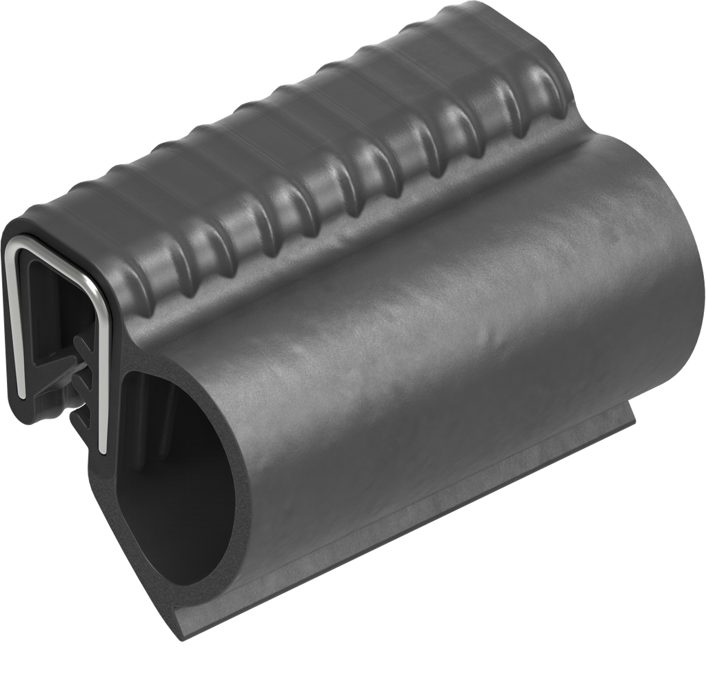 EMKA  1011-23-01  Sealing profile, self-clamping, Foam rubber EPDM; clamping profile EPDM 65 ± 5 Shore A black