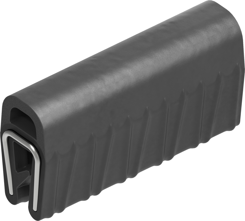 EMKA 1011-24-01 Sealing profile, self-clamping, Foam rubber EPDM; clamping profile EPDM 65 ± 5 Shore A black