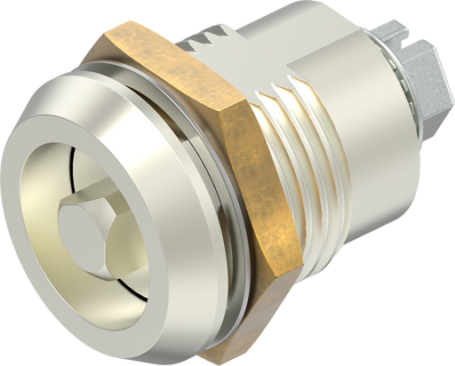 EMKA 1012-U1 Quarter turn with built-in option triangular 6.5, Zinc die nickel-plated; with nut