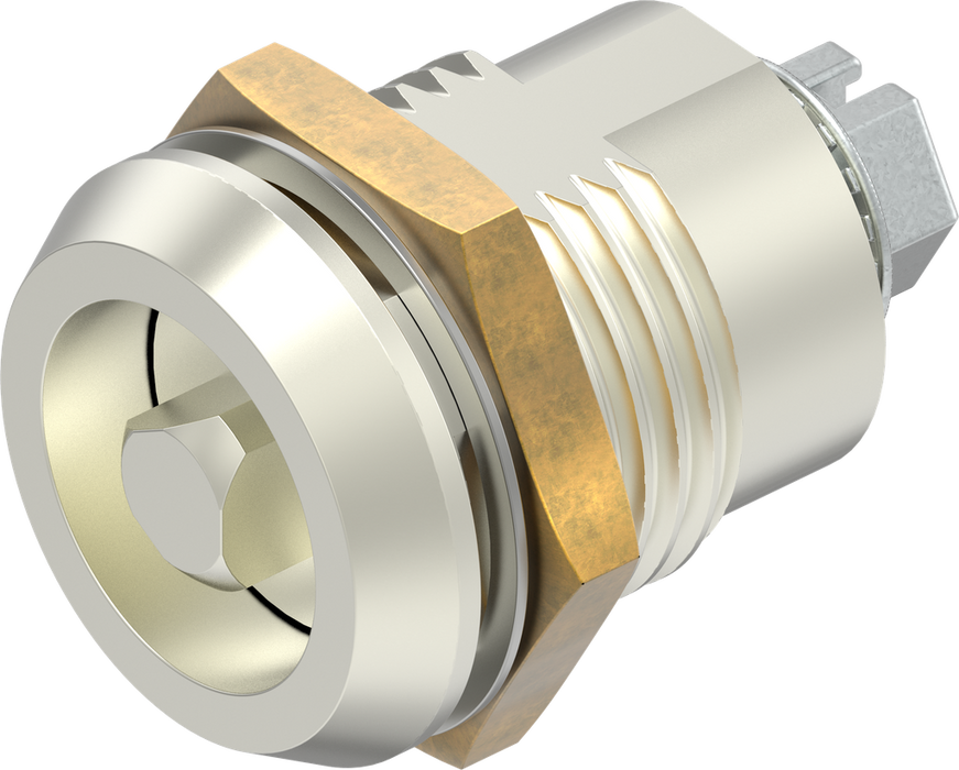 EMKA 1012-U1 Quarter turn with built-in option triangular 6.5, Zinc die nickel-plated; with nut