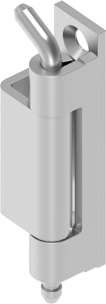 EMKA 1031-U7-PC - 120° Hinge, Stainless steel AISI 304; Weld-on roller