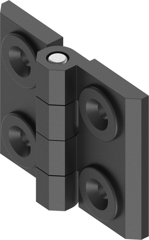 EMKA 1056-U27 180 Degree 2D Hinge, Zinc die black powder-coated