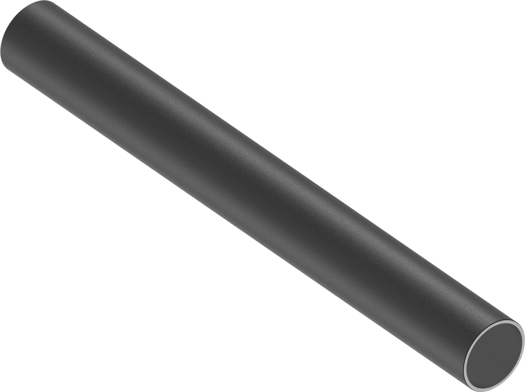 EMKA 1095-08 Steel tube Ø 30, Steel, plastic-coated black, 300 mm