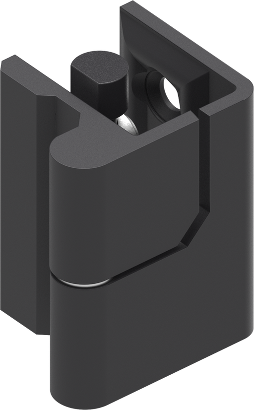 EMKA 1110-U119 - 180 Degree Hinge, right version, Zinc die and steel black powder-coated