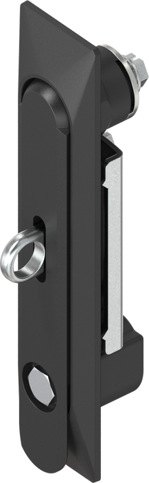 EMKA 1150-U19-01 Swinghandle 1150 with insert hexagon male SW 11 and for padlock, Zinc die black powder-coated