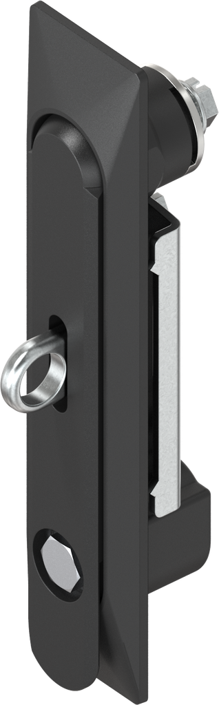 EMKA 1150-U19-01 Swinghandle 1150 with insert hexagon male SW 11 and for padlock, Zinc die black powder-coated