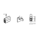 EMKA 1011-18-01 Snap-on sealing gasket, EPDM foam rubber; EPDM windshield seal 65 ± 5 Shore A black