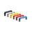 138122 M.843/140 B-M8-C2 Elesa Polyamide Pull Handle Glossy Orange Threaded M8