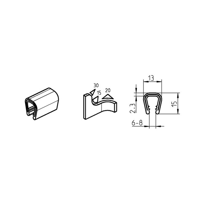 Emka Pvc Edge Protection 1010-06 EMKA PVC Black Edge Protection — Steel City Supply