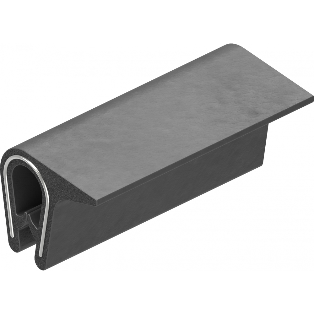 Emka Pvc Edge Protection 1010-09 EMKA Charcoal PVC Edge Protection — Steel City Supply