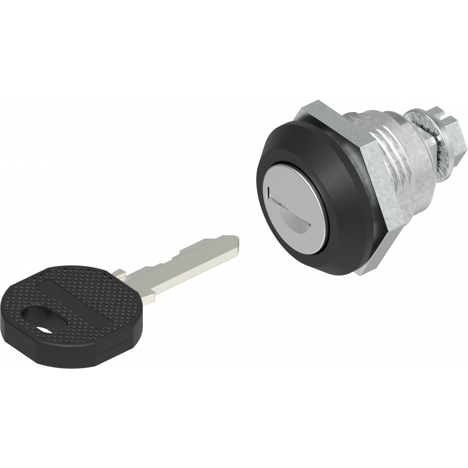 1048U14 EMKA Black Powder Coated Quarter Turn Keyed EK333 — Steel City