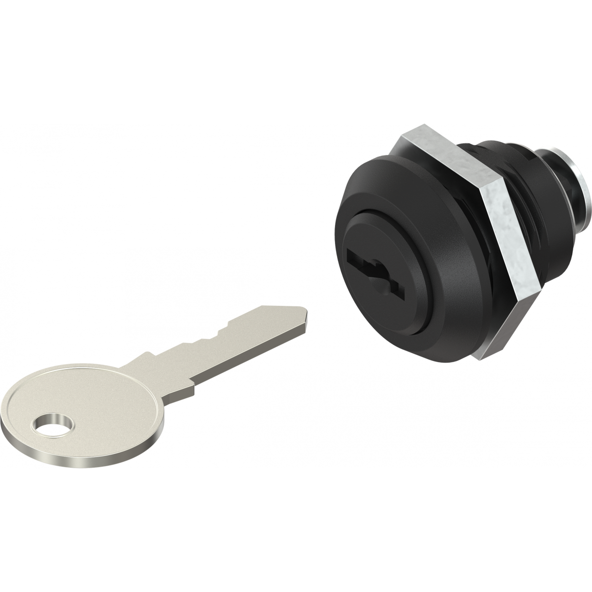 1048U18 EMKA Black Polyamide Quarter Turn Keyed EK333 — Steel City Supply