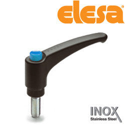 ERX.63-SST-p M8x50-C5 235466-C5 Elesa Adjustable Handle with Stainless Steel Stud Threaded M8