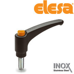 ERX.44-SST-p 10-32x3/4-C2  90235206-C2 Elesa Adjustable Handle with Stainless Steel Stud Threaded 10-24