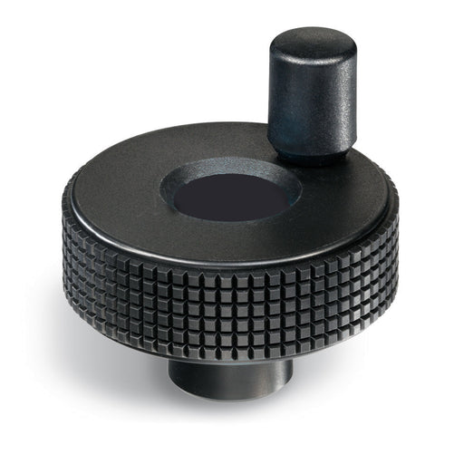 34698 MBT.70+I-B10 Elesa Diamond Cut Grip Knobs with Revolving Handle with 10mm Mounting Hole
